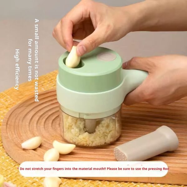 Vegetable Chopper Cordless Motorized Garlic Puree Garlic Sidekick Garlic Slicer Onion Chopper Handheld Cooker