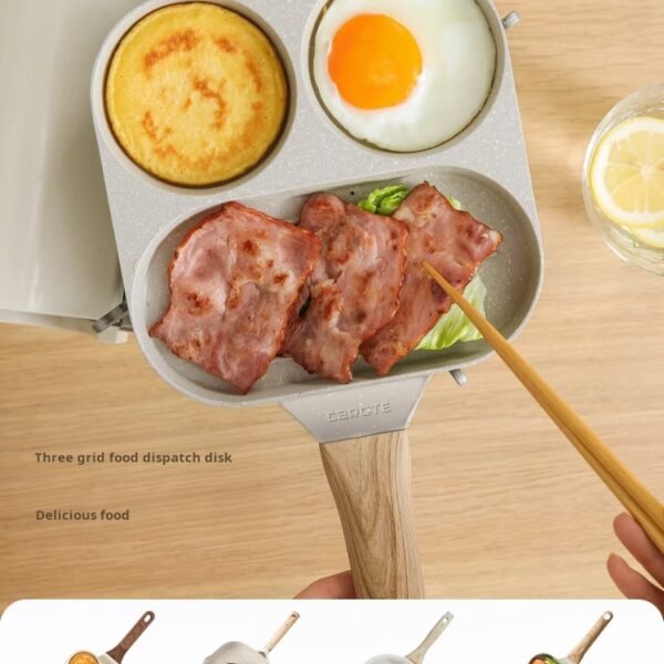 3-in-1 McRib Non-Stick Egg Burger Frying PanFlat Bottom Induction Cooktop Universal Mini Omelette PanBreakfast Pan